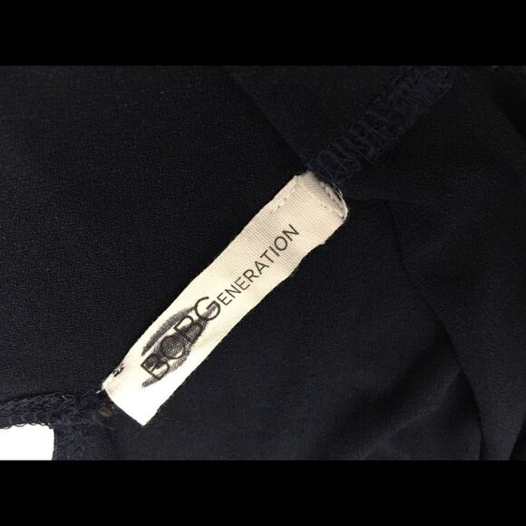 BCBGeneration Navy Tie Front  Romper - Picture 5 of 12